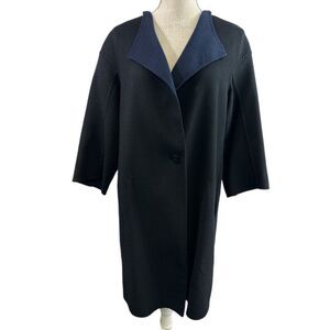 Jil Sander Cashmere Coat Jacket Reversible Italy Minimalist Quiet Luxury Sz 36